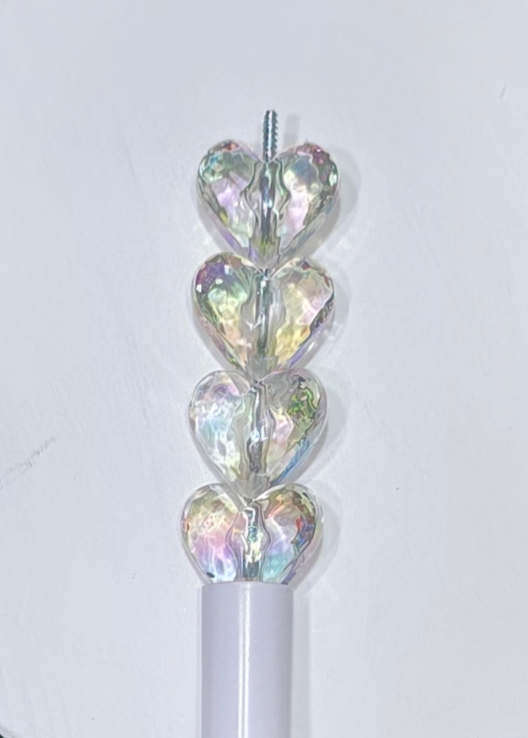 Clear acrylic star beads. 8 pack