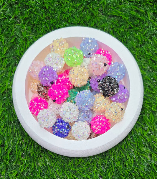 Mix sugar acrylic beads, 5pcs randomly mixed