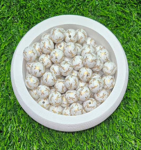 Dragonfly printed 16mm acrylic beads