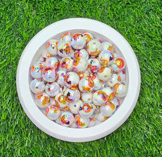 Halloween pumpkin 16mm acrylic beads