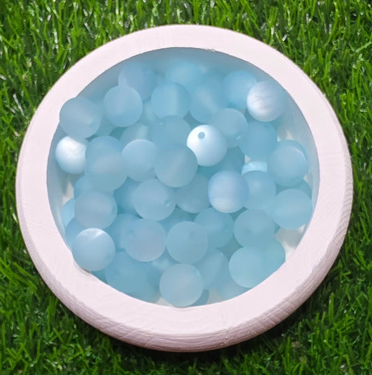 16mm frosted cat eye acrylic beads.