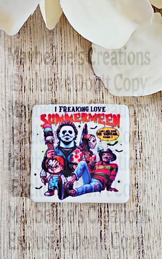 I Freaking love Summerween silicone focal bead for your beadable projects. MC custom design A274