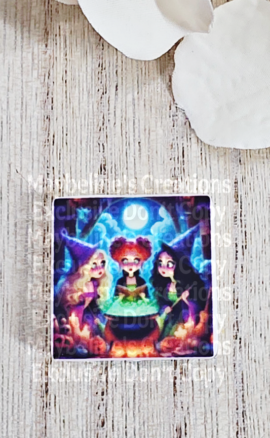 Three Little Witches – Silicone Focal Bead — #A273 (Halloween Exclusive)