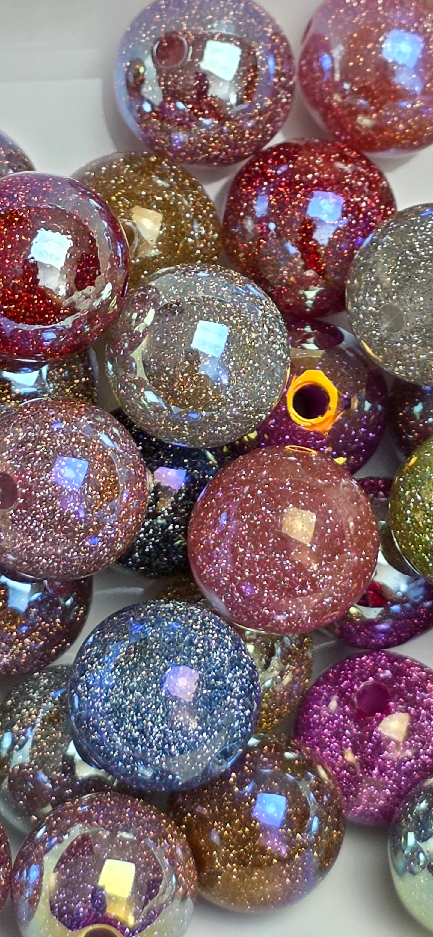 Diamond Dust Acrylic Bead Mix – 16mm – 10 Pack