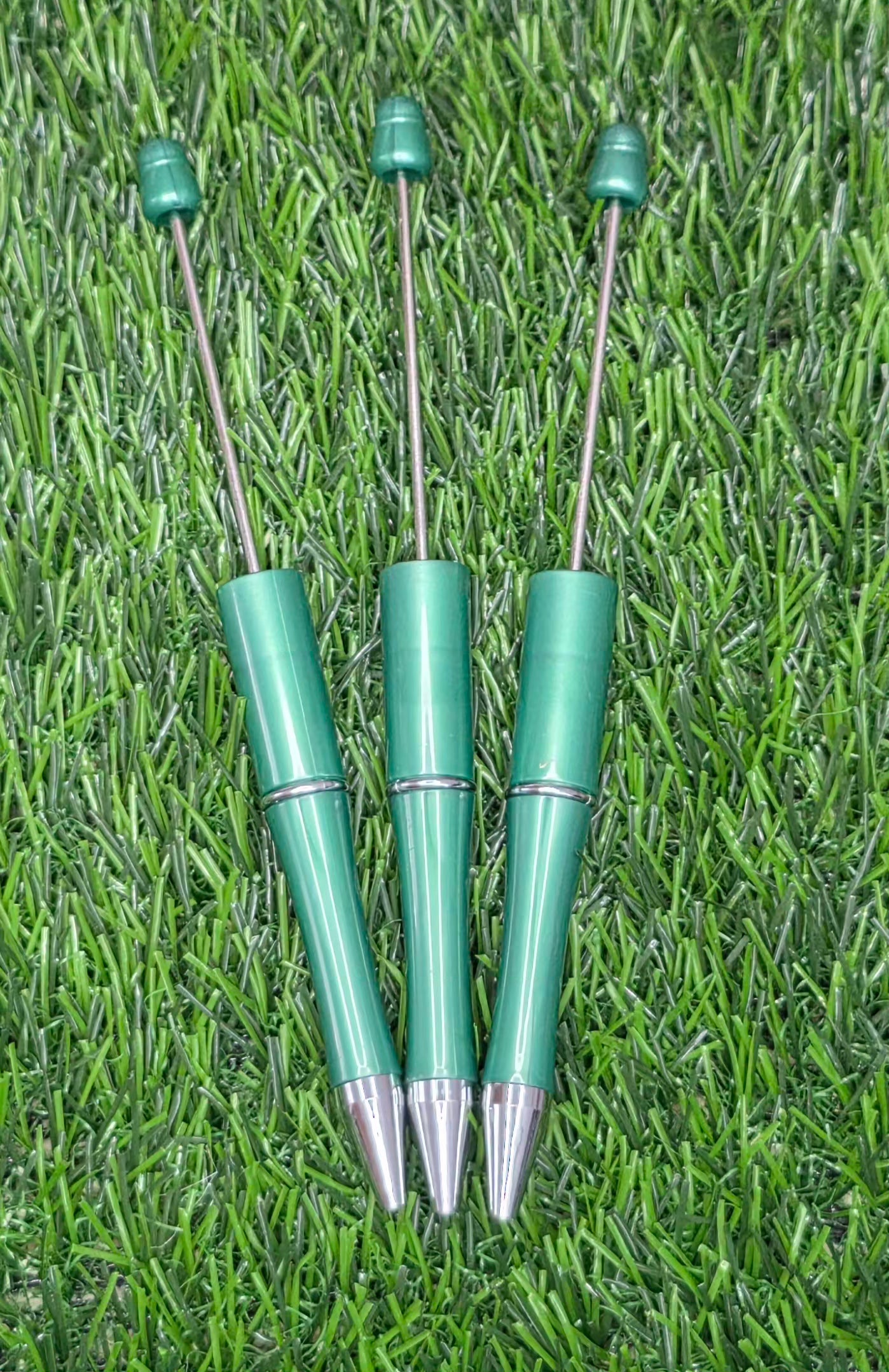 Green Beadable Pen Blank – Black Ink