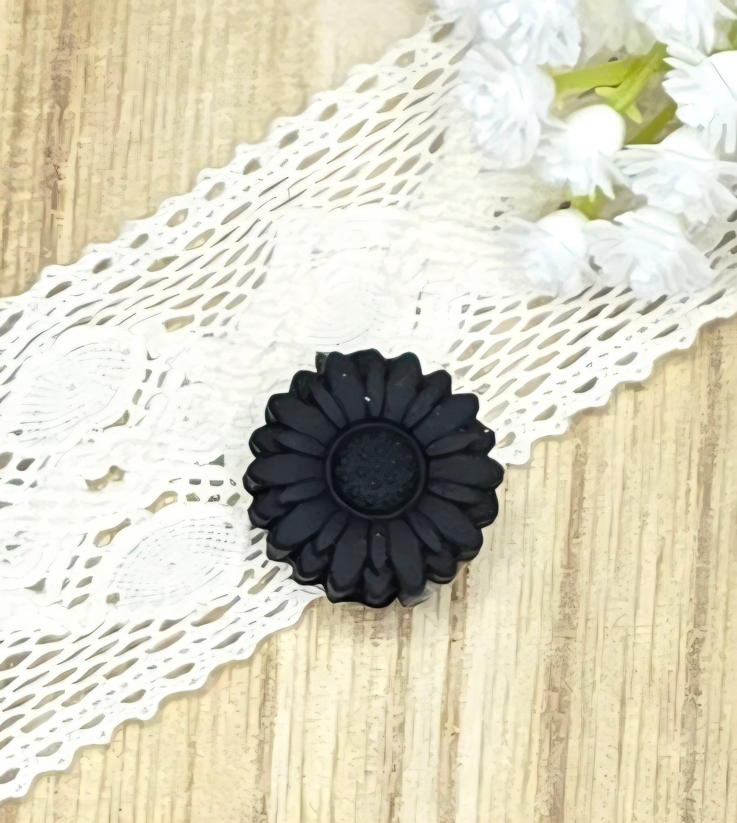 Mini 16mm Sunflower Silicone Focal Bead | Color Options