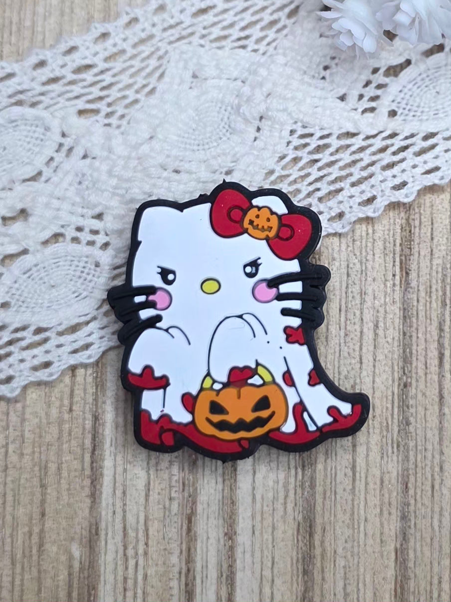 Spooky & Cute Kitty Silicone Focal Bead