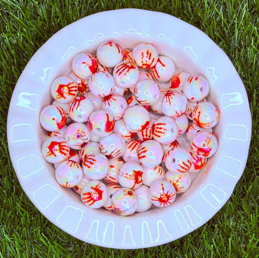 Bloody Handprint Acrylic Beads – 5 Pack