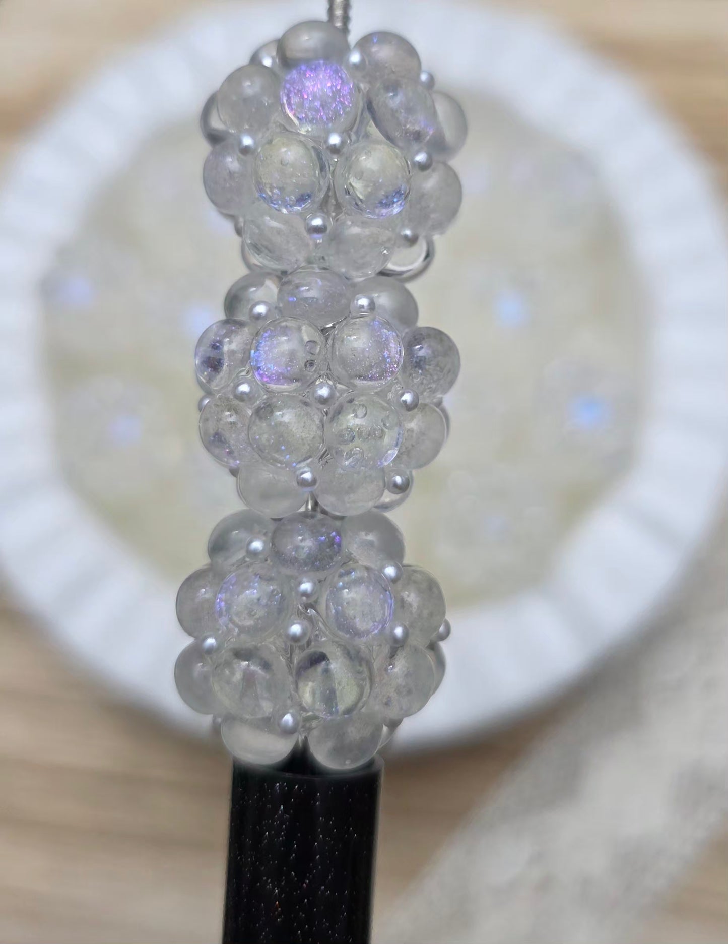20mm Luxe Iridescent Bubble Beads – 4 Piece Pack