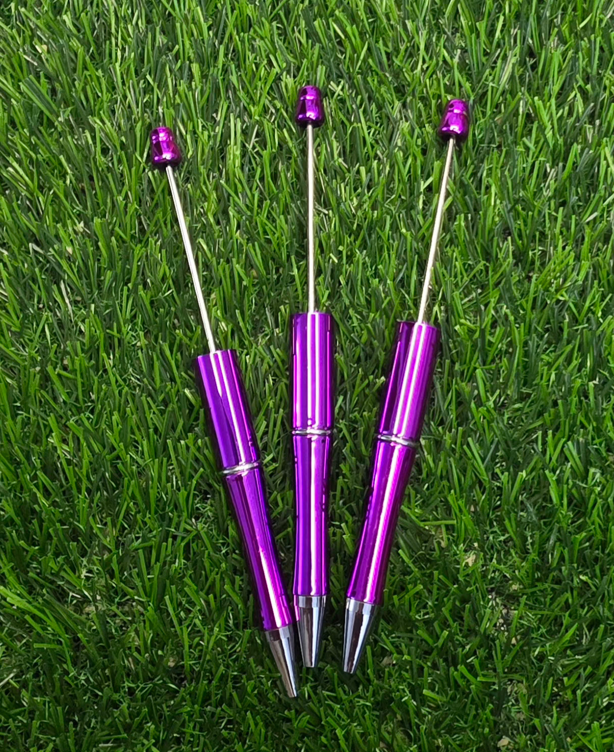 Purple Beadable Pen Blank – Black Ink