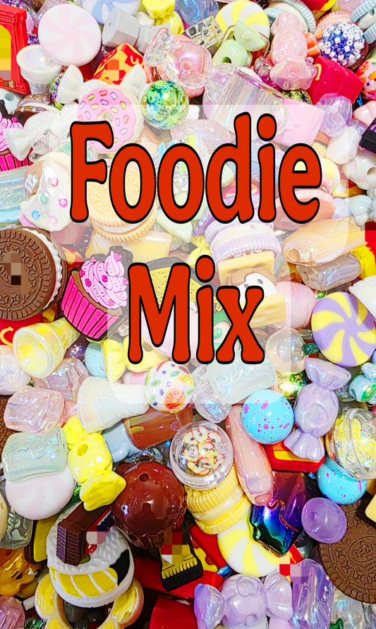 Foodie Mix Charms & beads-Candy & Dessert Cabochons & beads for Crafts-Ultimate Foodie Charm & bead Assortment for DIY Crafts