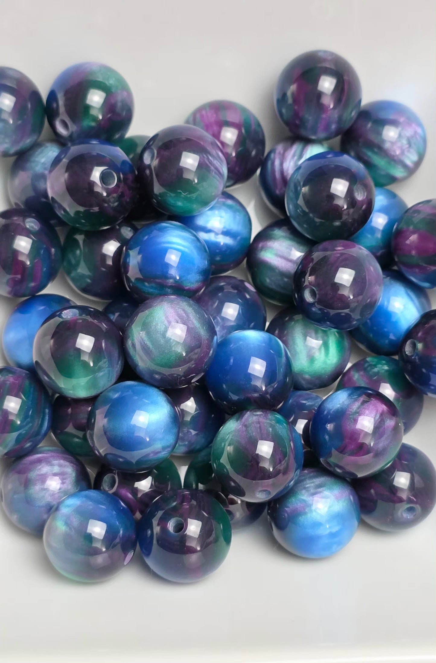 Deep Galaxy Acrylic Beads – 16mm – 10 Pack