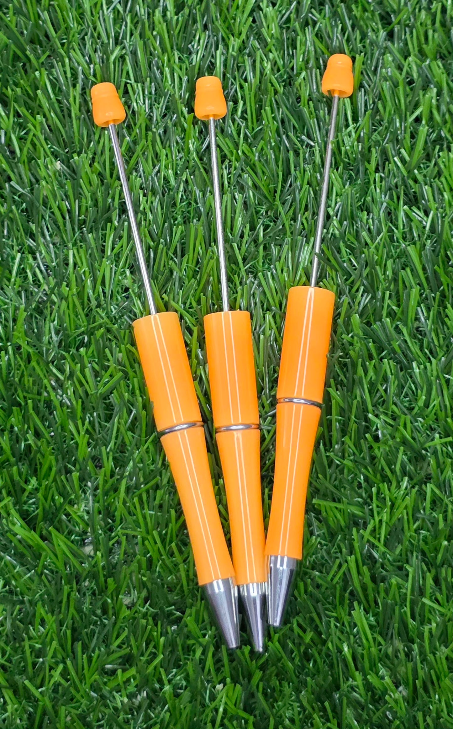 Orange Beadable Pen Blank – Black Ink