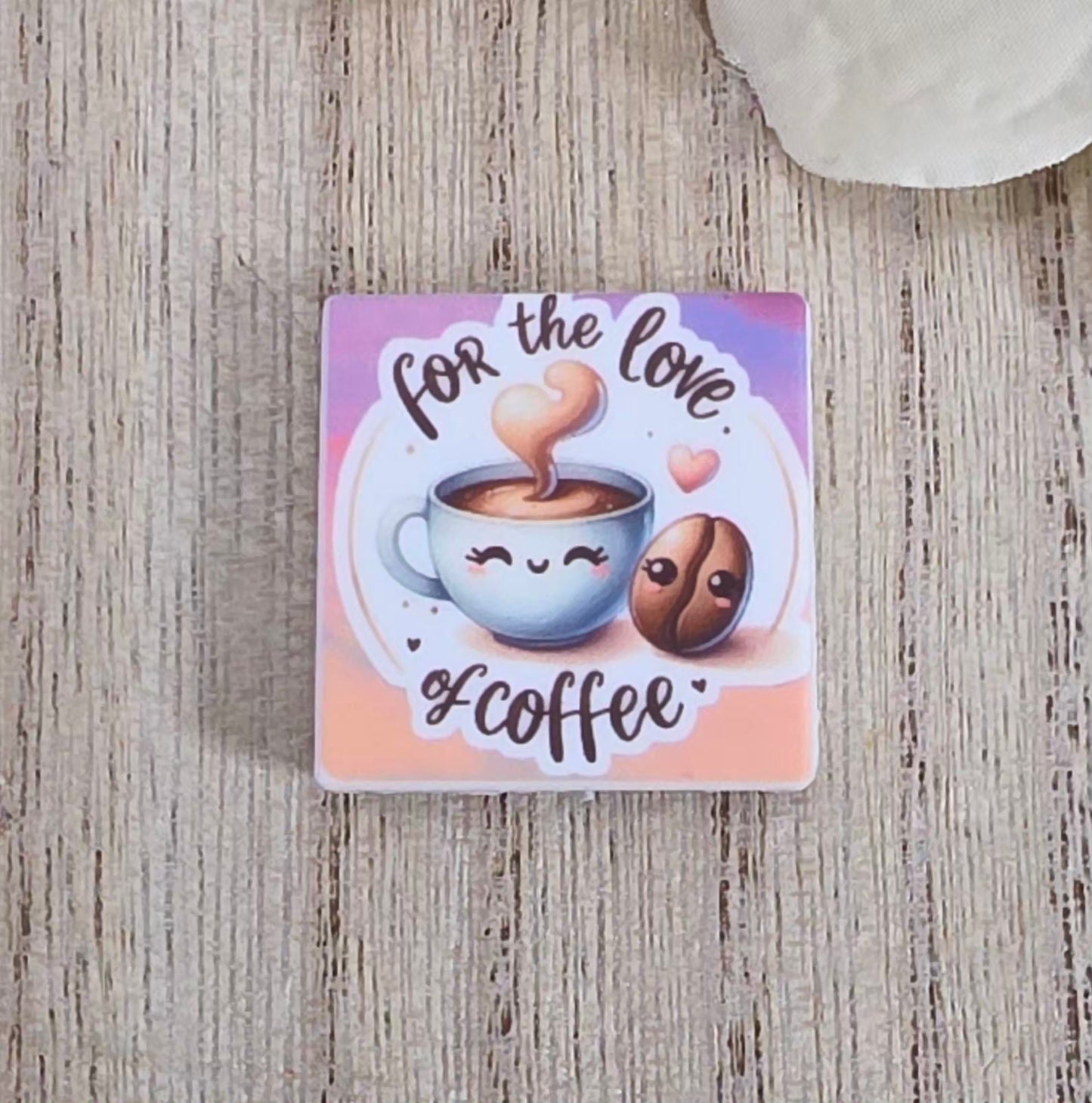 For the Love of Coffee Silicone Focal Bead