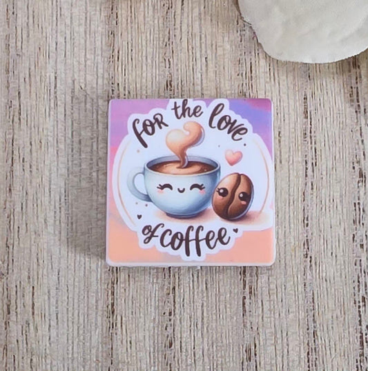 For the Love of Coffee Silicone Focal Bead