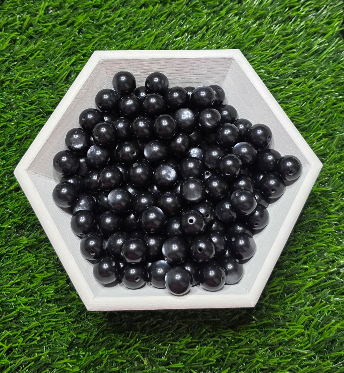 Cat eye acrylic round beads 16mm