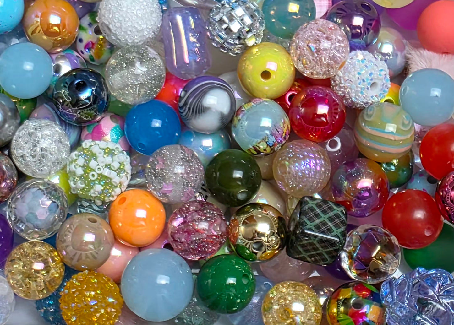 100-Piece Mixed Acrylic Bead Lot – Clearance