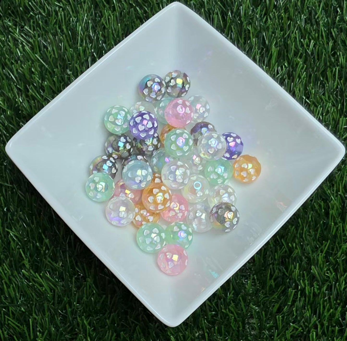 Sweetheart Glow – 16mm Acrylic Bead Mix – 10 Pack