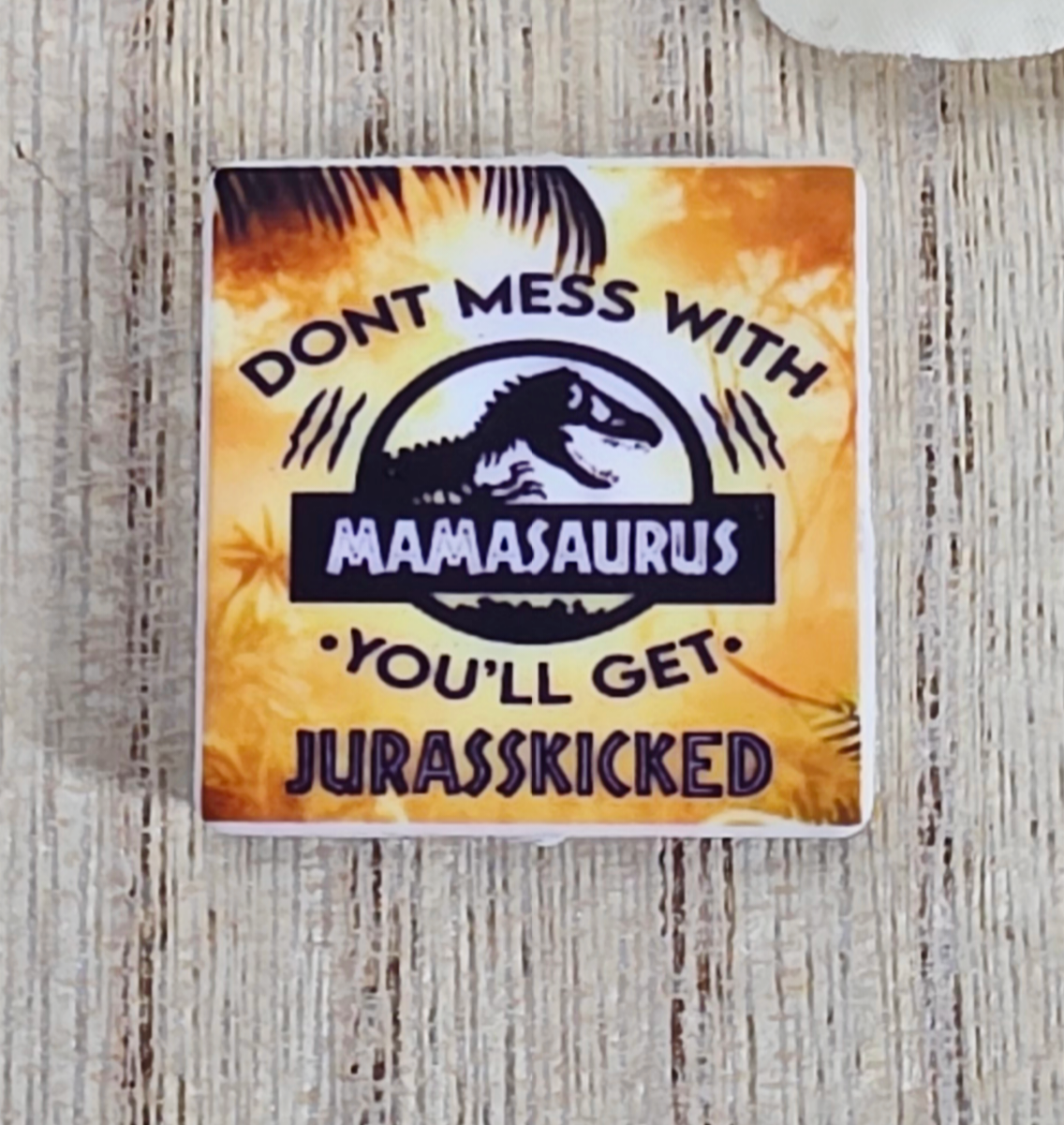 Mamasaurus “Jurasskicked” Silicone Focal Bead