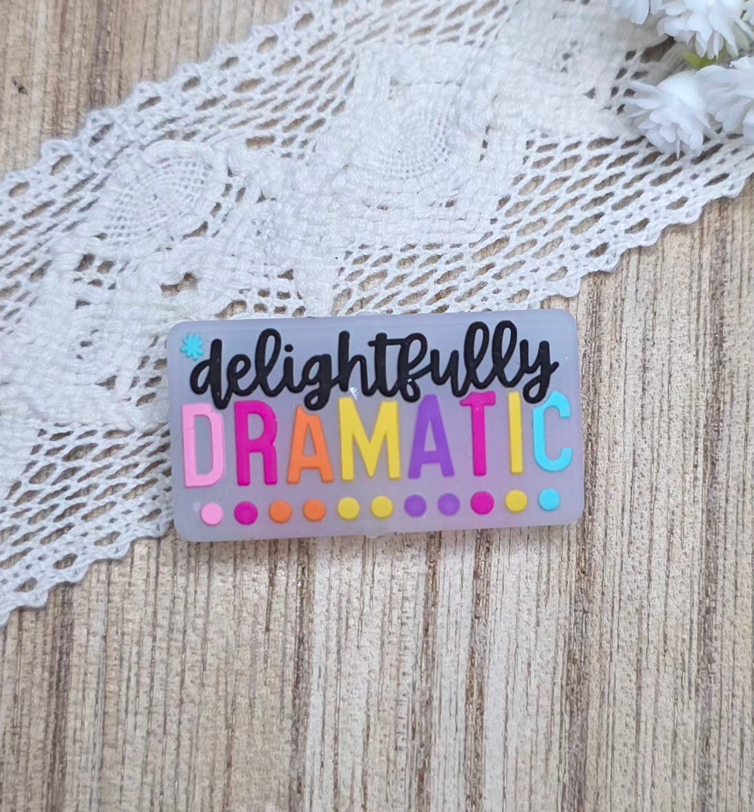 Delightfully Dramatic Silicone Focal Bead