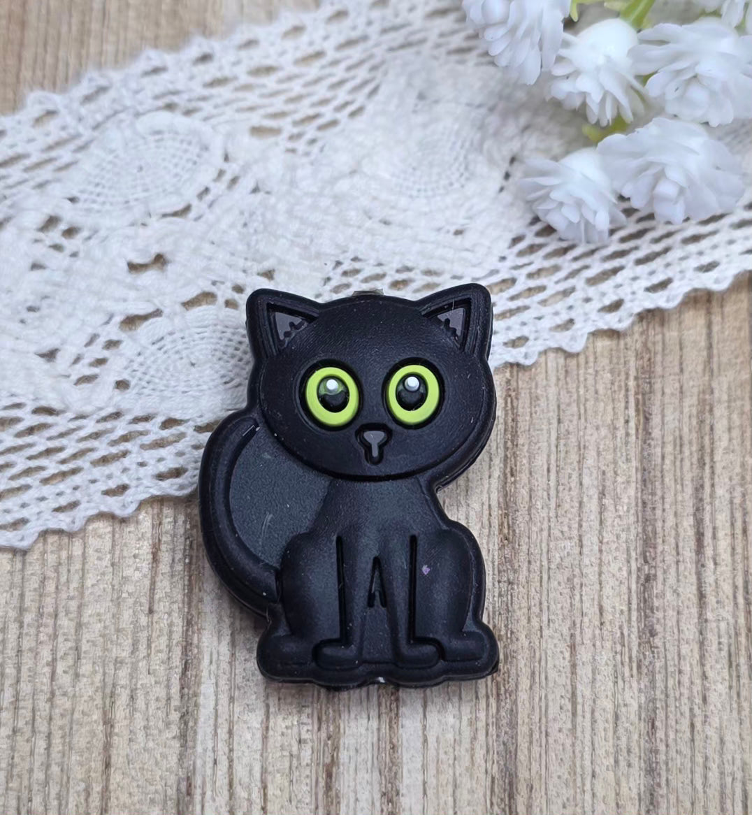 Black Cat Silicone Focal Bead