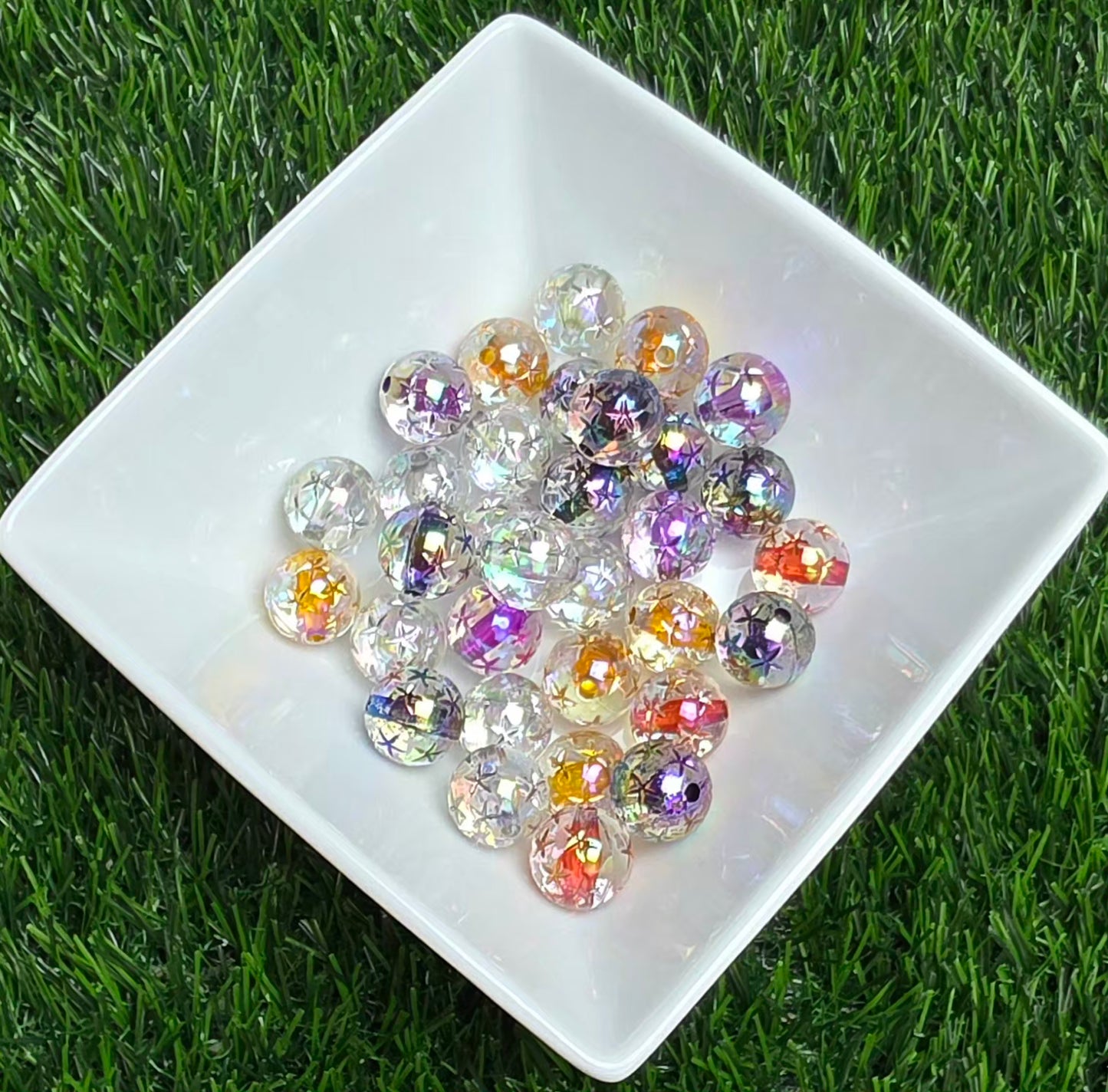 Northern Lights Stars – 16mm Acrylic Bead Mix – 10 Pack