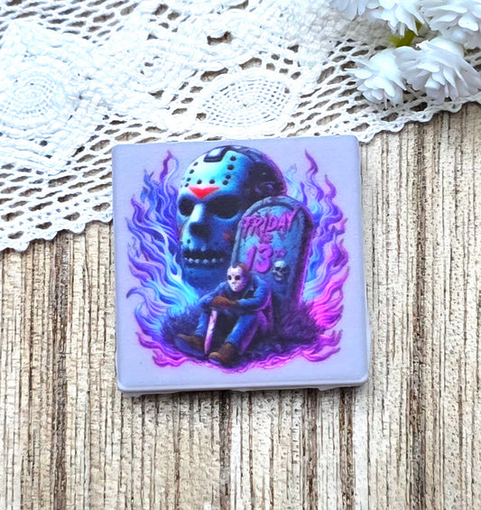 Exclusive Friday the 13th Horror Silicone Focal Bead