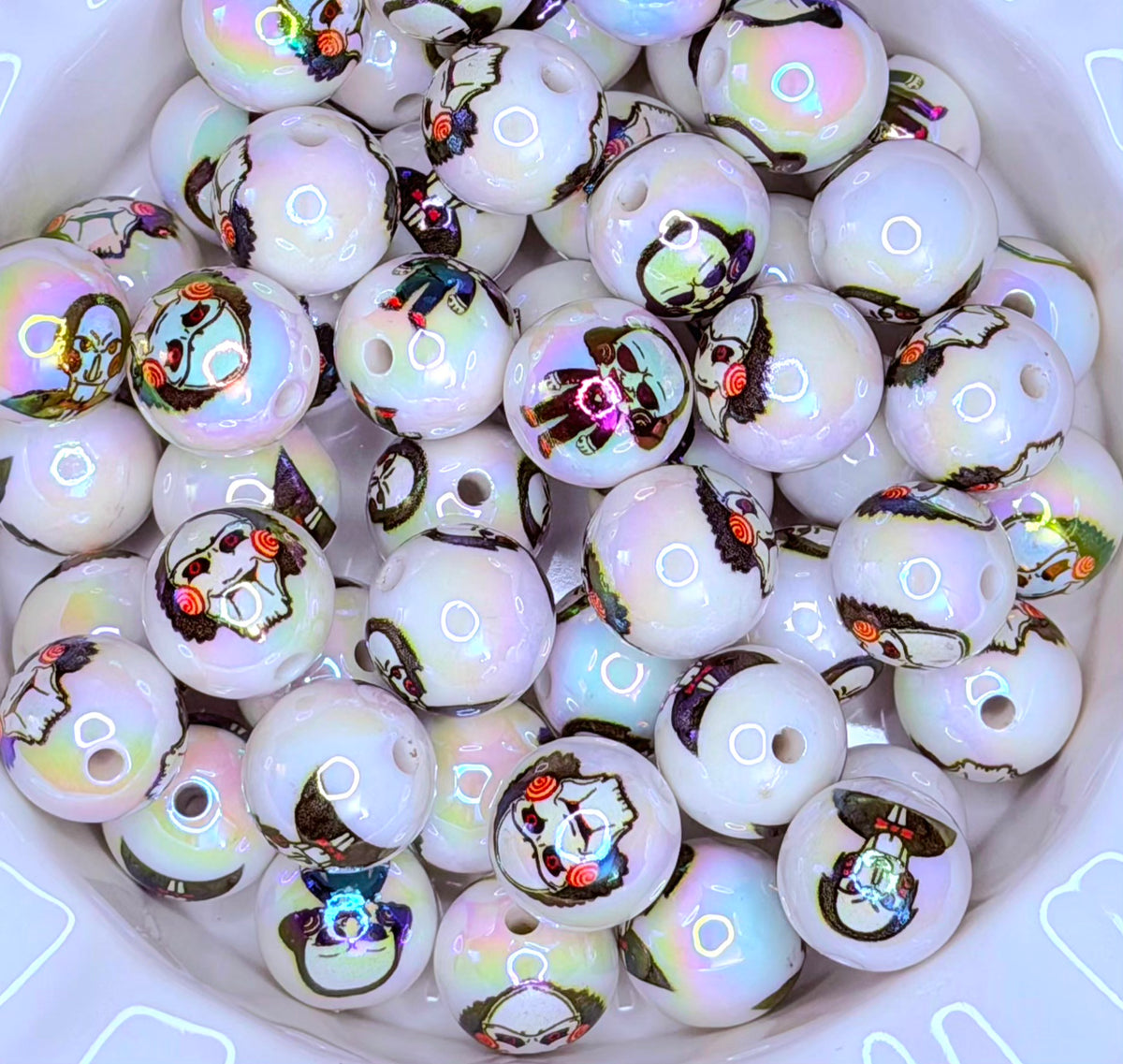 Horror Puppet Acrylic Beads – 5 Pack
