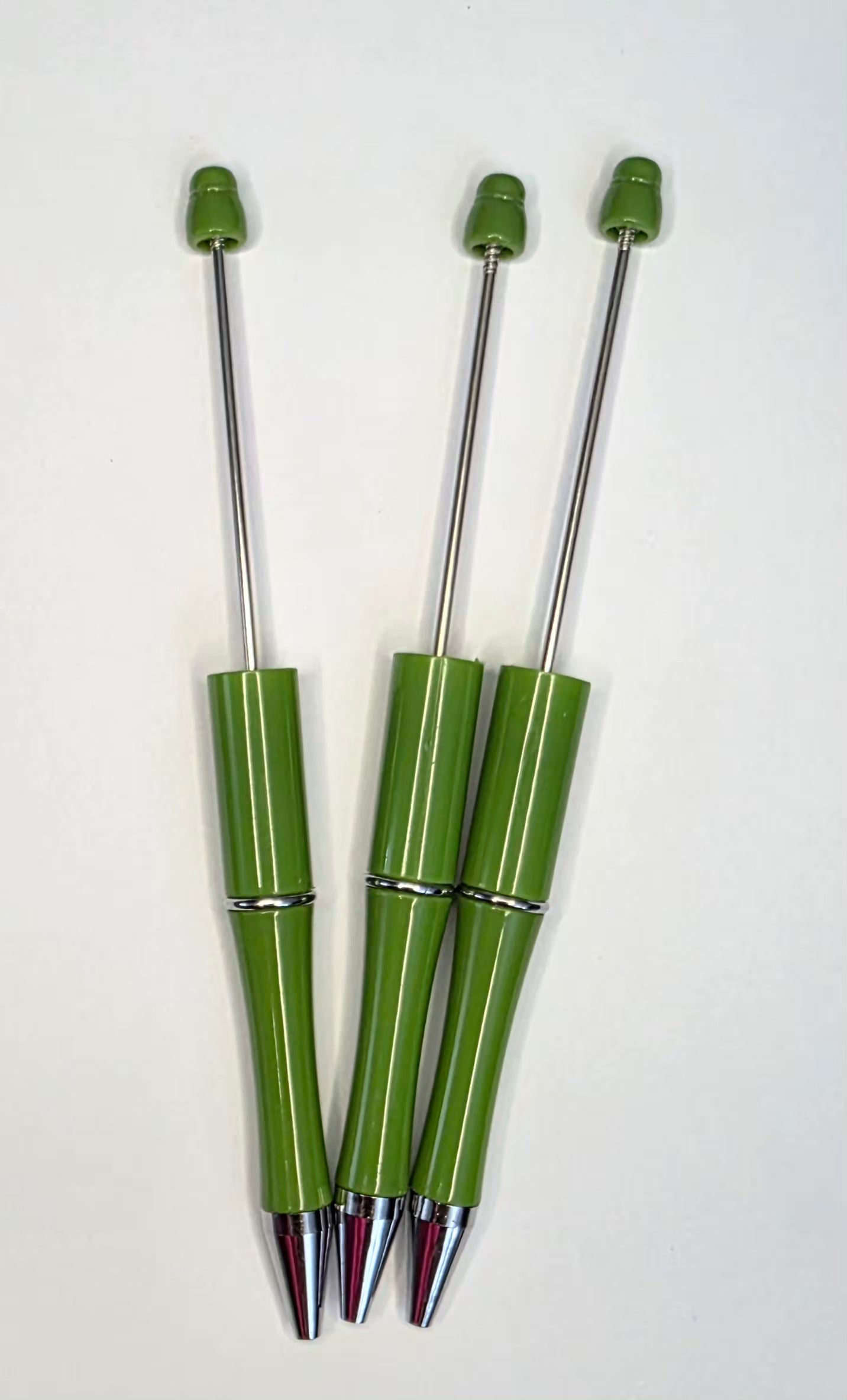 Green Beadable Pen Blank – Black Ink