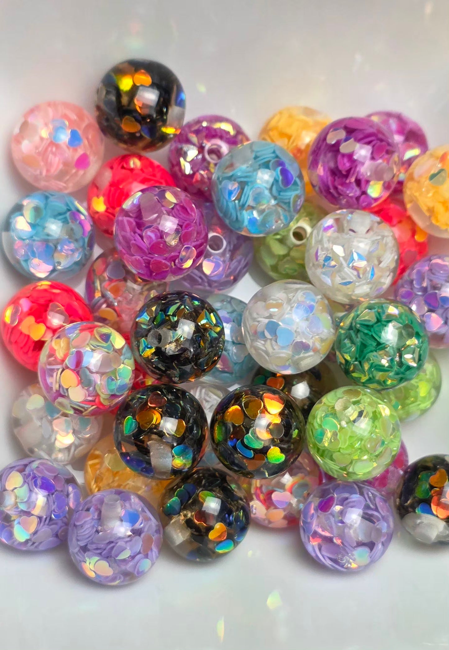 Love Potion Sequins – 16mm Acrylic Bead Mix – 10 Pack