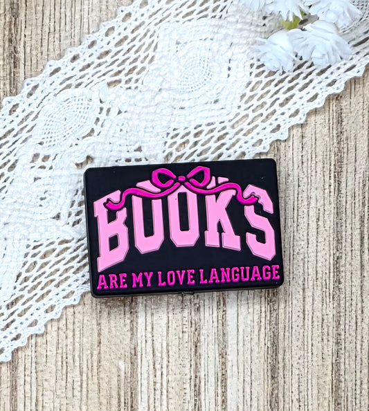 Books Are My Love Language Silicone Focal Bead