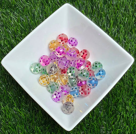 Frosted Love – 16mm Acrylic Bead Mix – 10 Pack