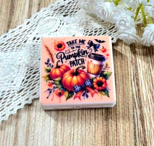 Take Me to the Pumpkin Patch Silicone Focal Bead – Cozy Fall Design