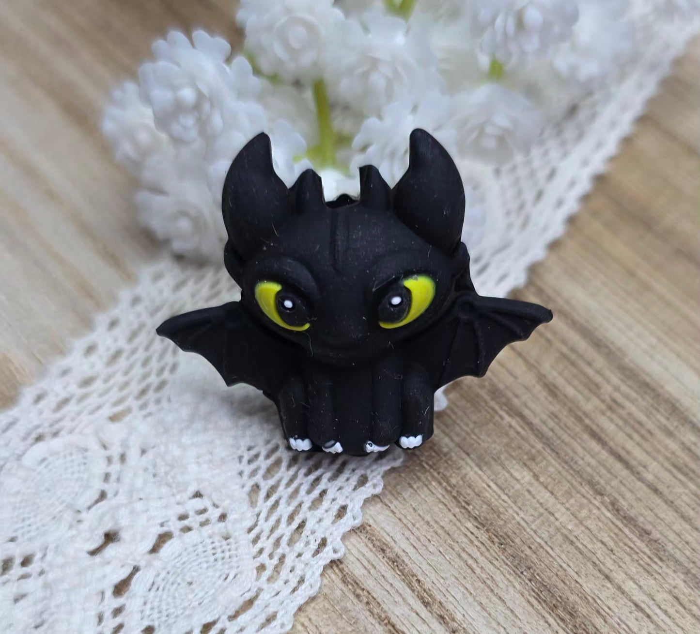 3D Fantasy Dragon Silicone Focal Bead