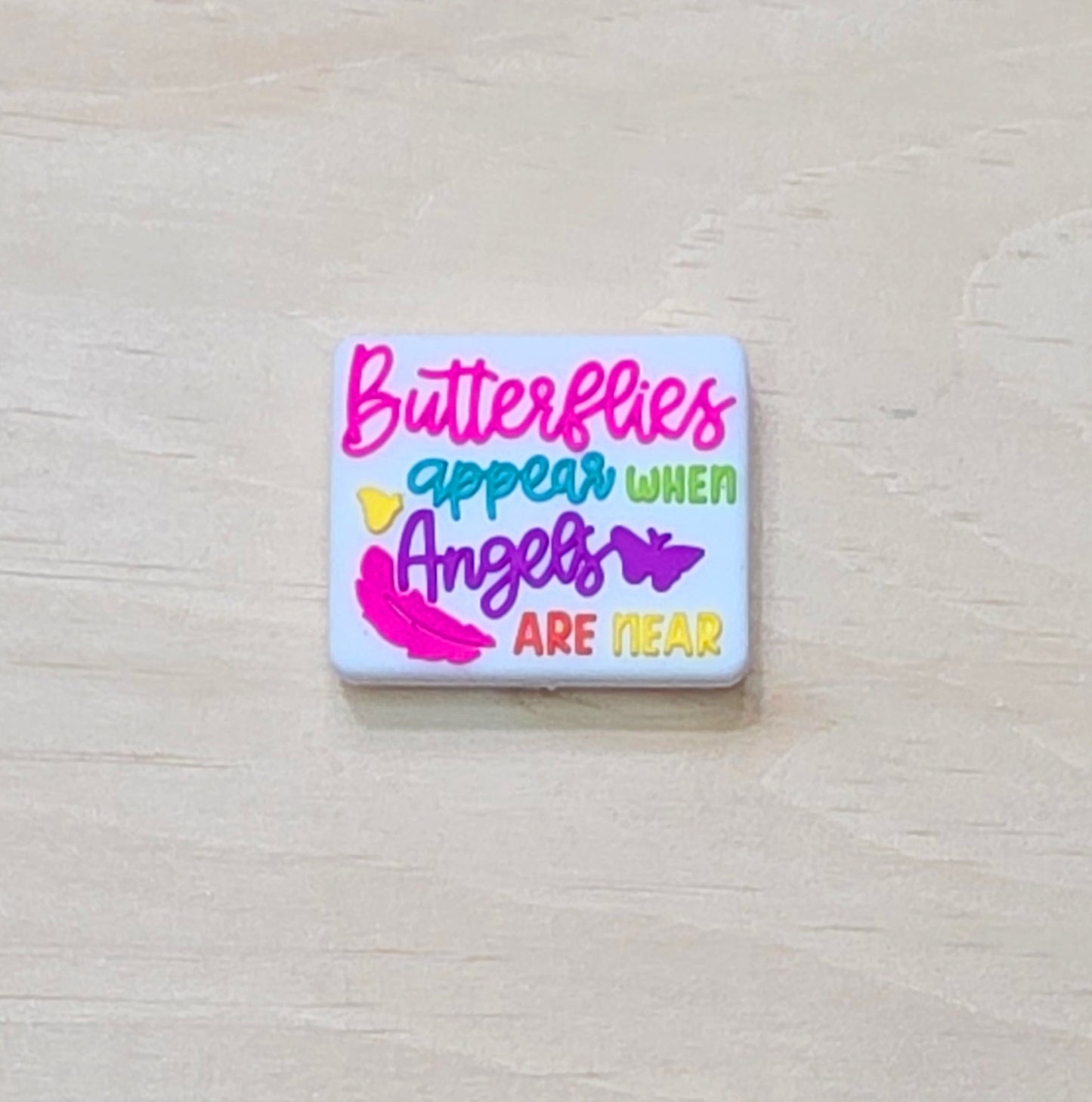 Butterflies appear when Angels are near silicone focal bead - A149