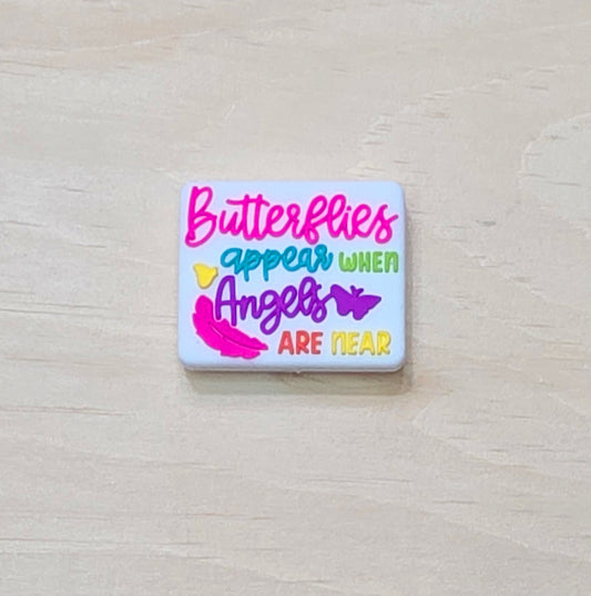 Butterflies appear when Angels are near silicone focal bead - A149