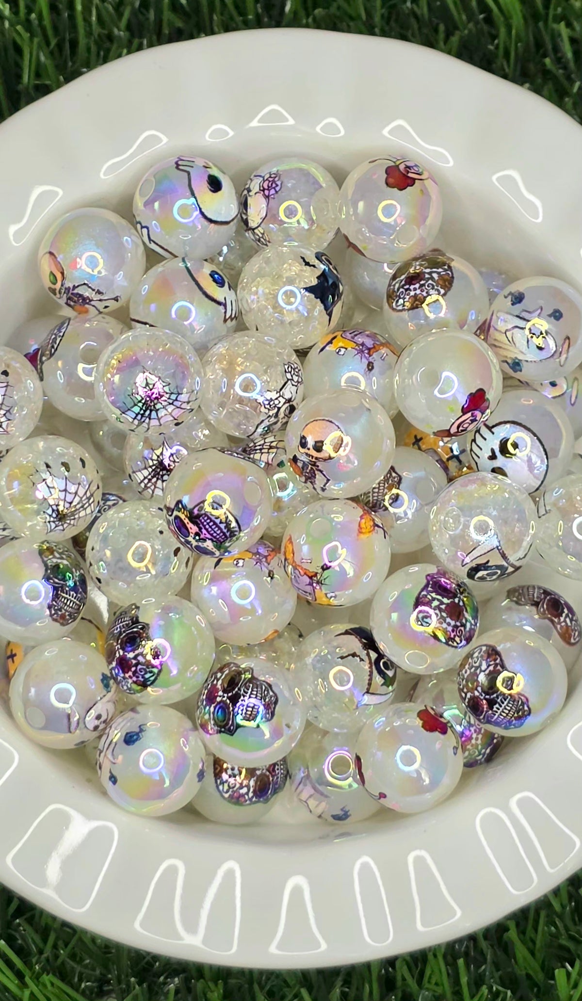 Mixed Halloween Characters Acrylic Beads – 5 Pack