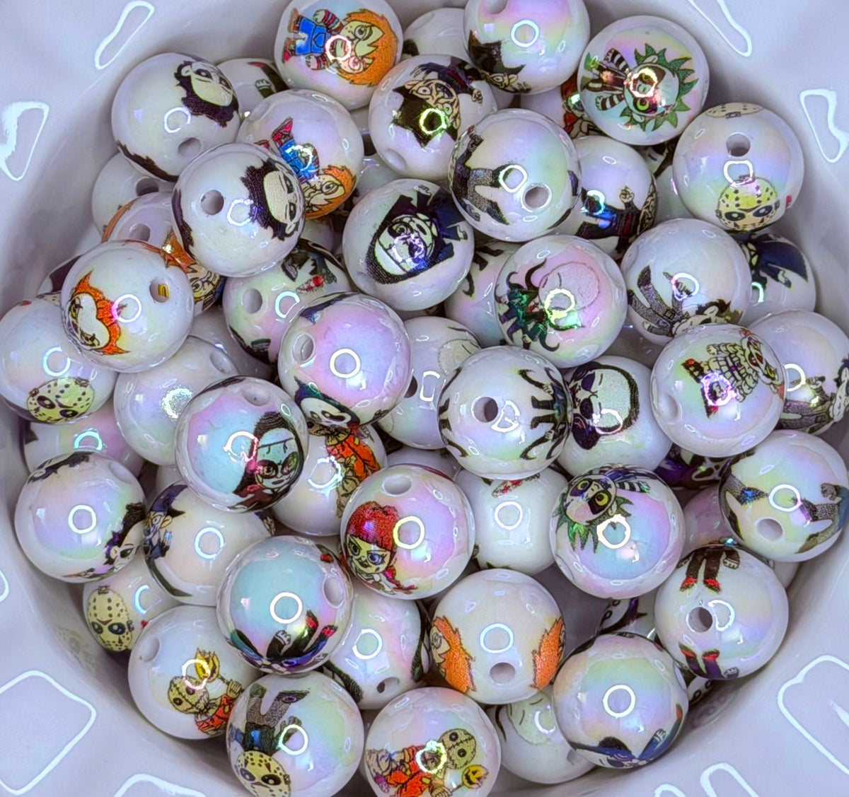 Spooky Character Mix Acrylic Beads – 5 Pack