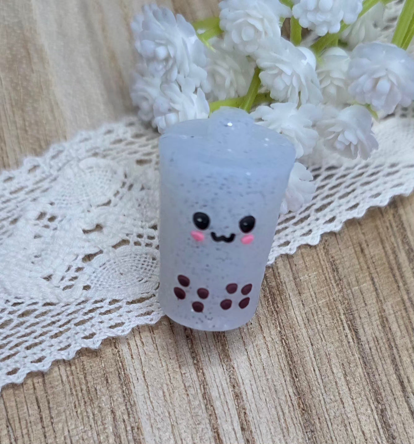 3D Kawaii Bubble Tea Silicone Focal Bead