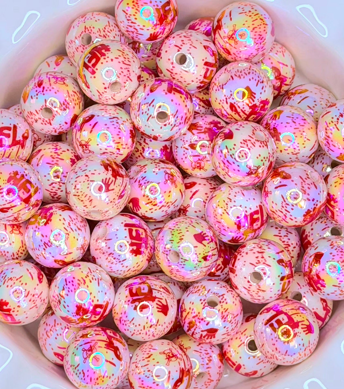 Bloody HELP Acrylic Beads – 5 Pack