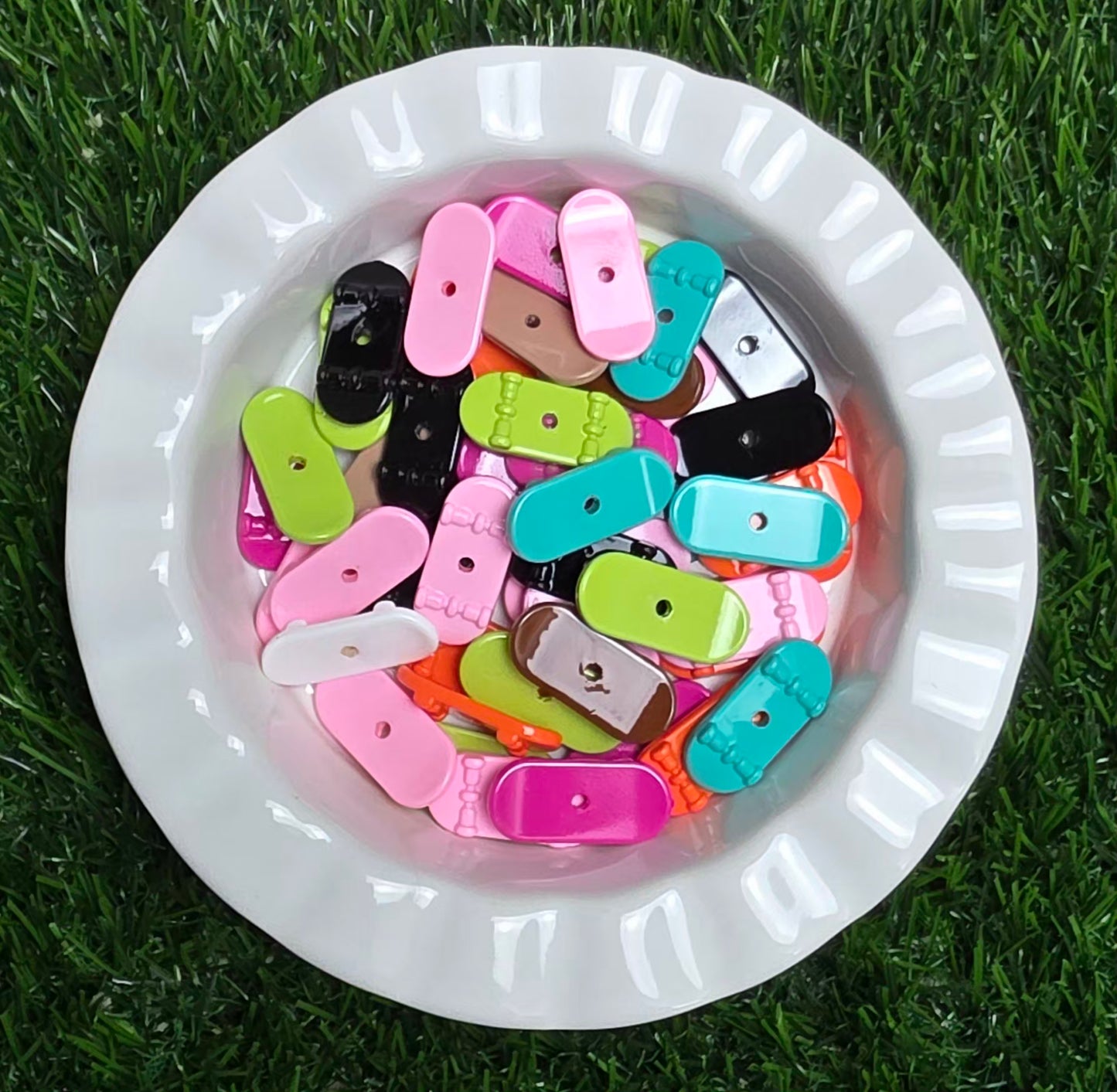 Skateboard Acrylic Beads – 4 Pack