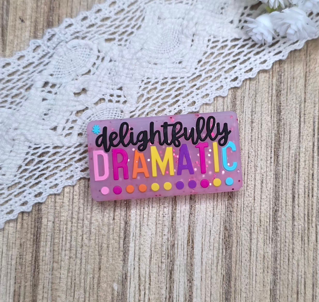 Delightfully Dramatic Silicone Focal Bead