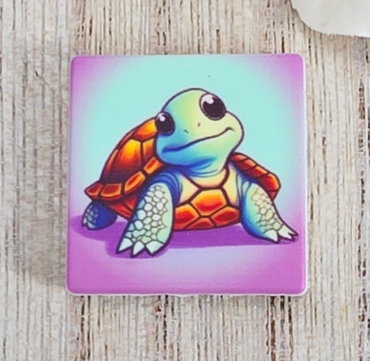 Cute Turtle Silicone Focal Bead
