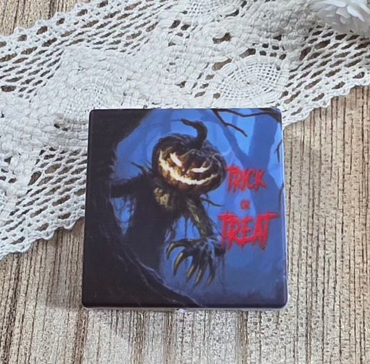 Exclusive Trick or Treat Pumpkin Monster Silicone Focal Bead