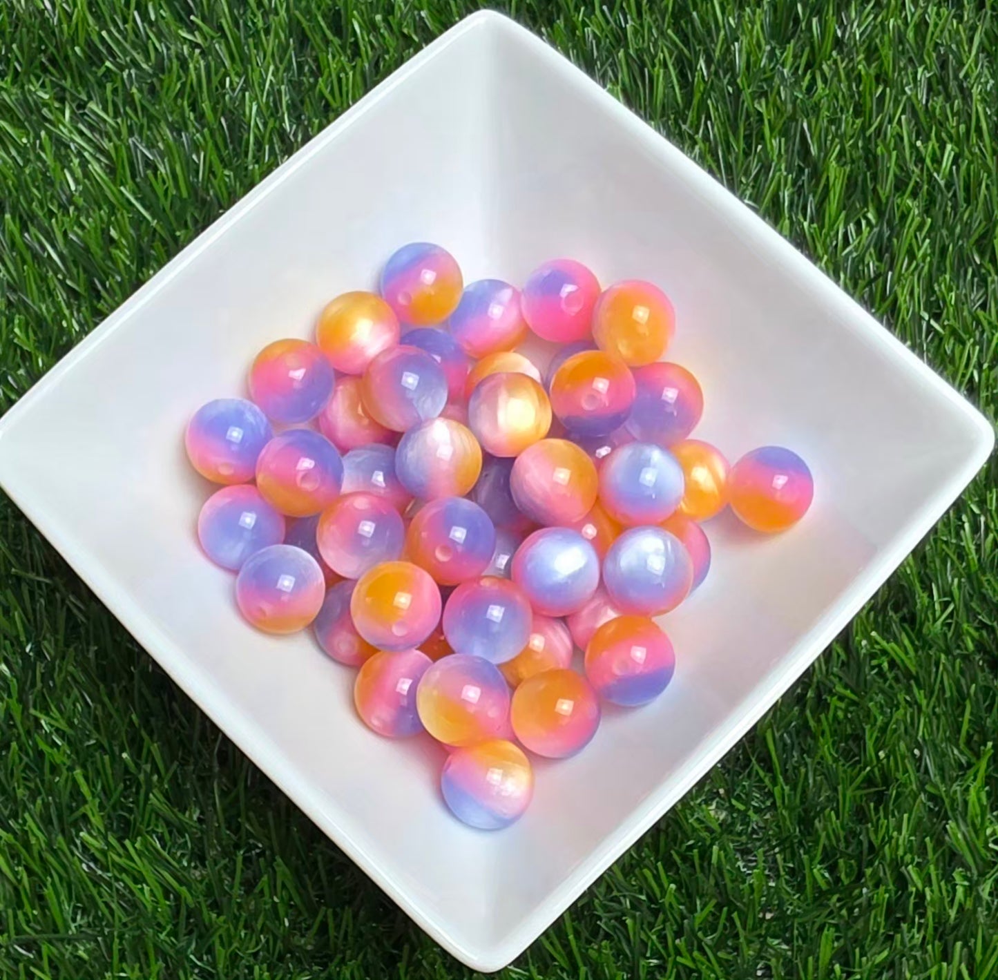Unicorn Sorbet Acrylic Beads – 16mm – 10 Pack