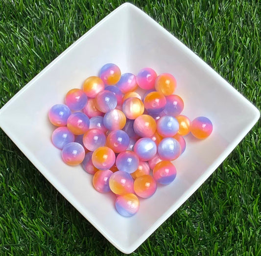 Unicorn Sorbet Acrylic Beads – 16mm – 10 Pack