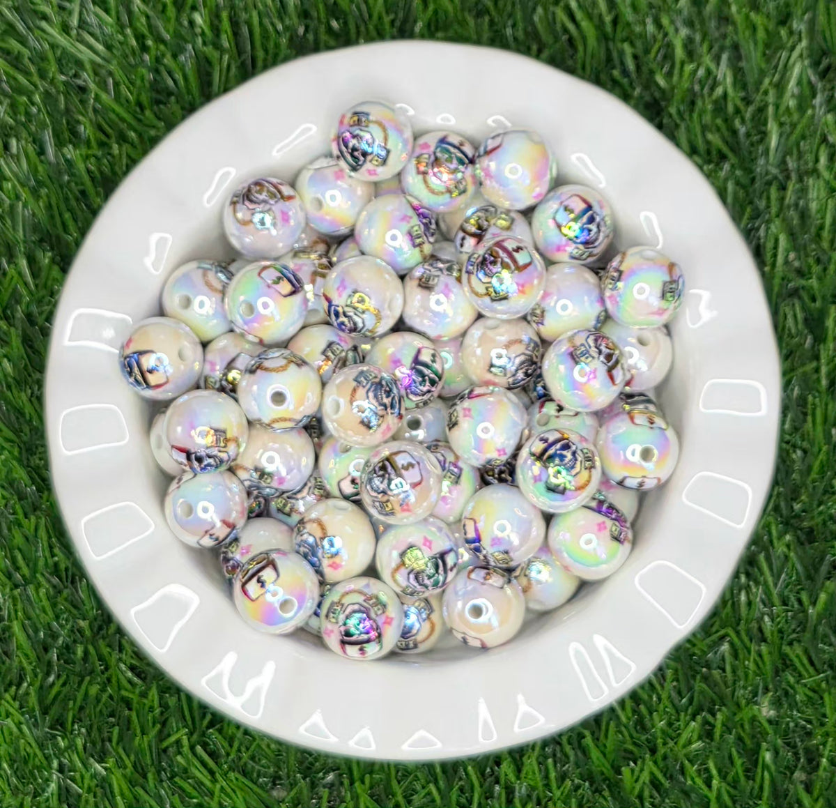 Dead Money Skull Acrylic Beads – 5 Pack