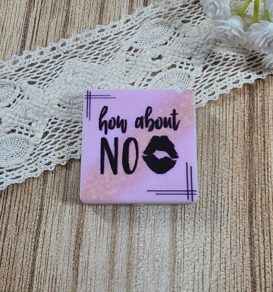 How About No Funny Silicone Focal Bead