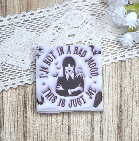 Spooky Goth Girl Silicone Focal Bead