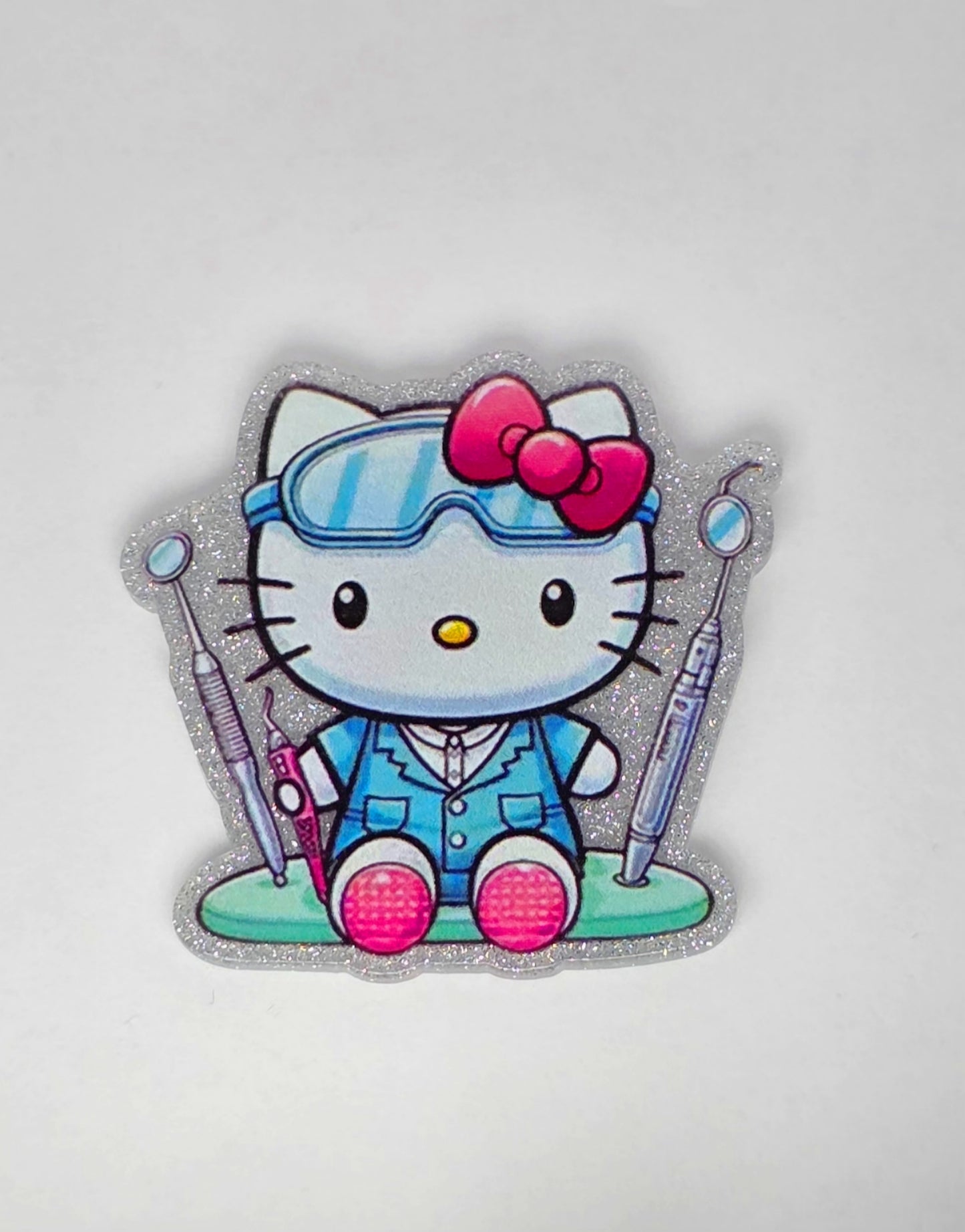 HK dentist acrylic flatback - kitty girl flatback - FB9